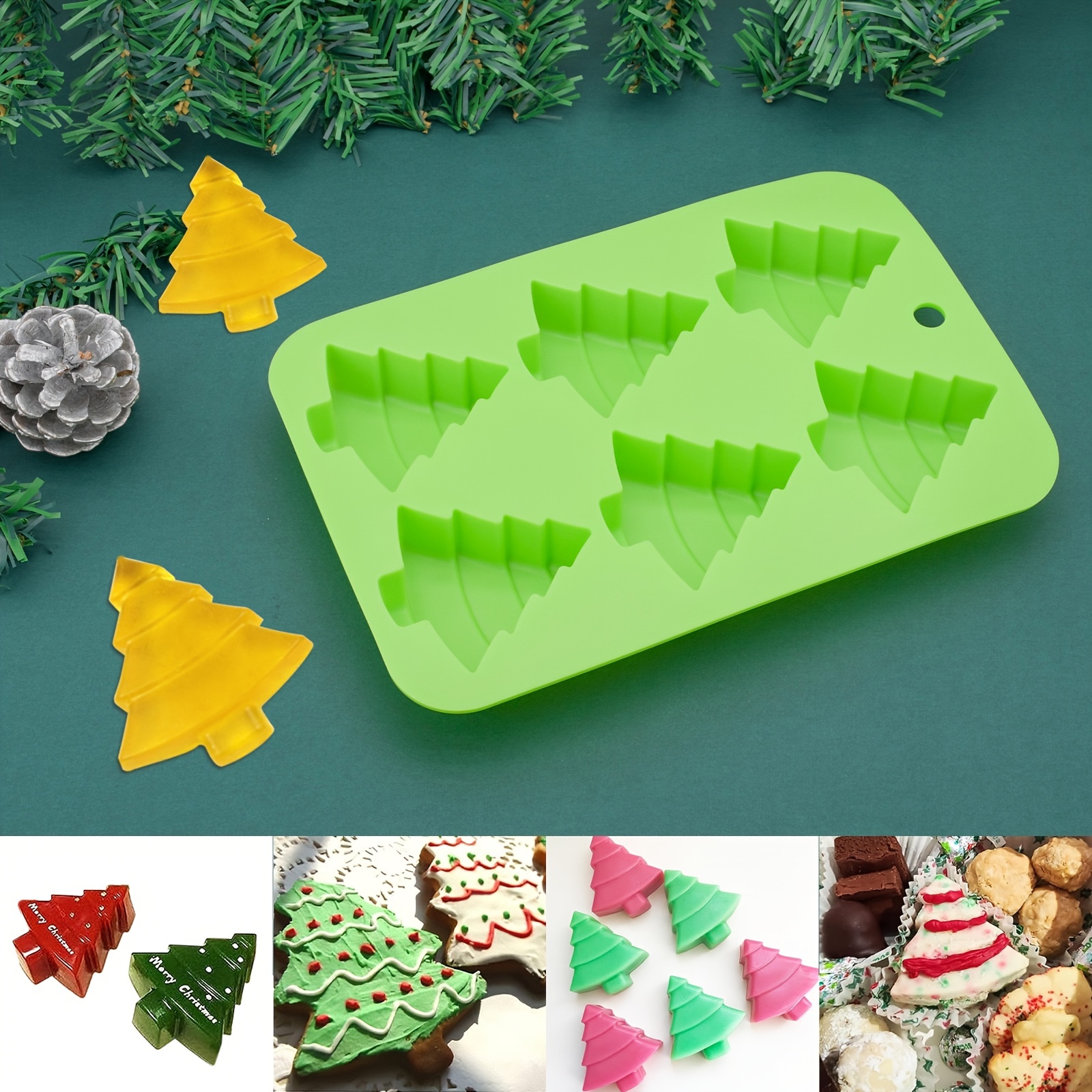 3D Food Grade Silicone Christmas Tree Cake Mold DIY –