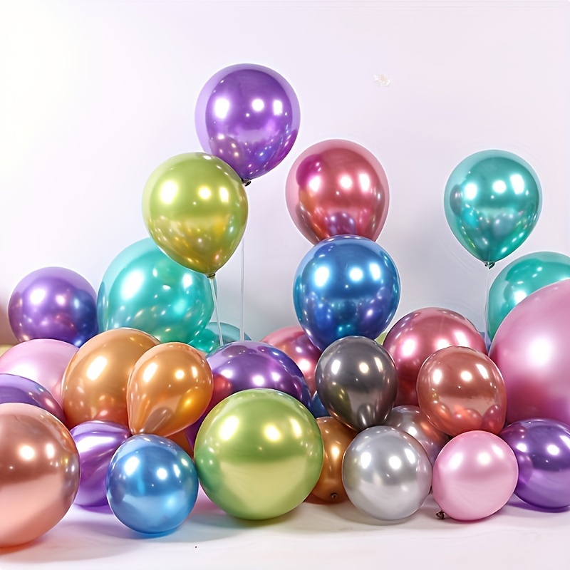 60 Pièces Ballons en Latex Colorés, 12 Pouces Ensemble de ballons