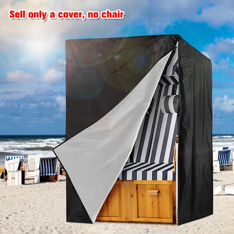 E-shop Outdoor Strandstuhl Abdeckung Garten Schaukel Abdeckung 210D Schwarz Robuste Garten Schaukel Abdeckung