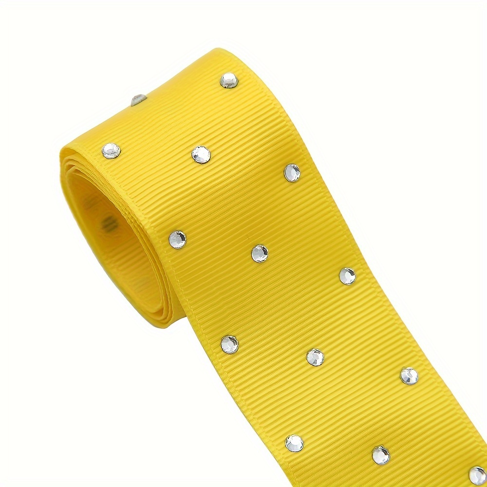 1.5 Yellow Glitter Ribbon on 10 Yard Roll