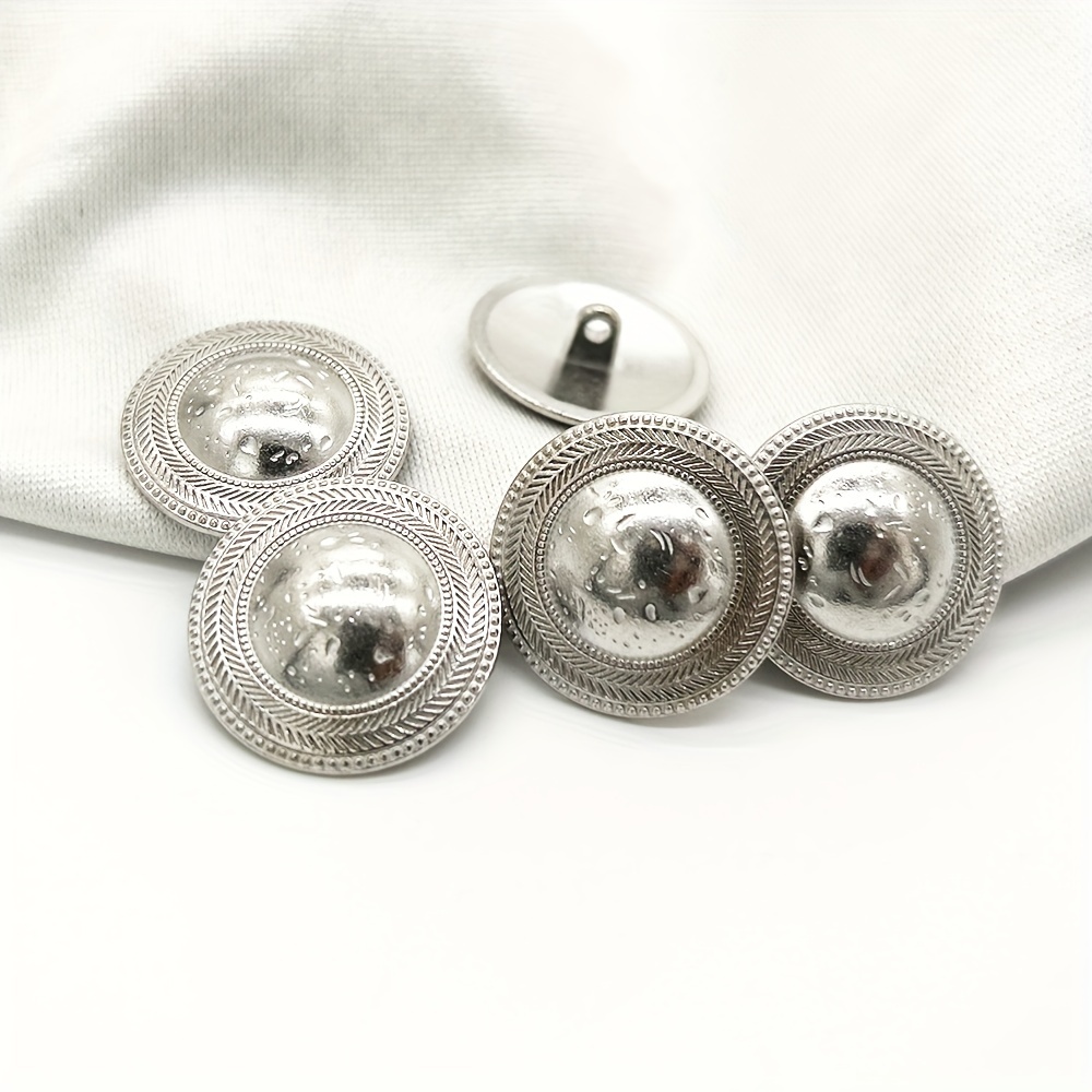 5pcs Cap Shape Retro Design Metal Sew On Celebrity Button Fashion Clothing  Accessories