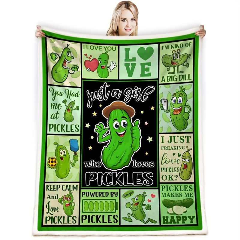 Funny Pickles Printed Blanket Shawl Blanket Nap Throw Temu Ireland