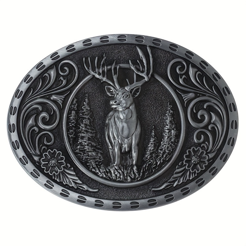 1pc Fashion Bear Deer Belt Buckle, Alloy Big Head Belt Buckle, Decorative Accessories for Men,$5.99,Temu