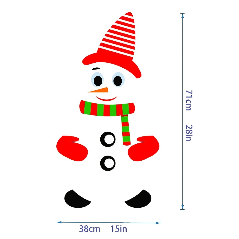 Snowman Refrigerator Magnet Stickers Christmas House - Temu