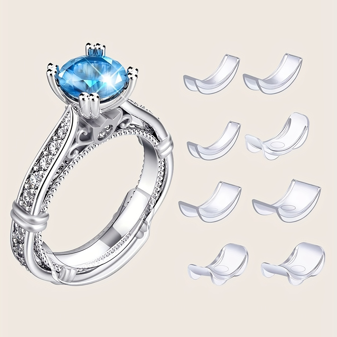 8pcs Ring Size Adjuster for Loose Rings