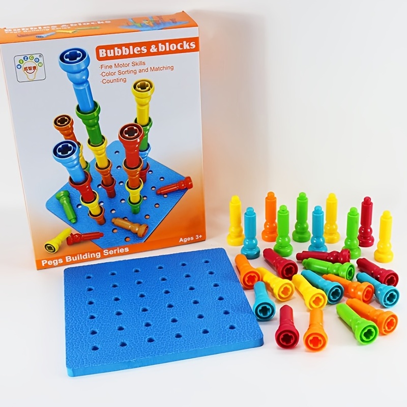 Creative Kids Early Learning Nail Building Block Stacking Peg