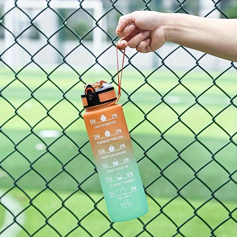 Stay Hydrated & Motivated With This Gradient Color Motivational Water Bottle  - Time Marker, Leakproof, Cute Stickers Included ! - Temu