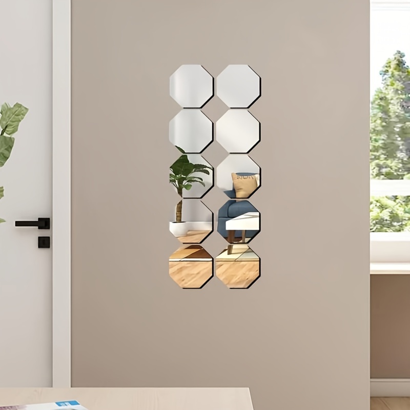 Self Adhesive Acrylic Mirror Flexible Mirror Tiles - Temu