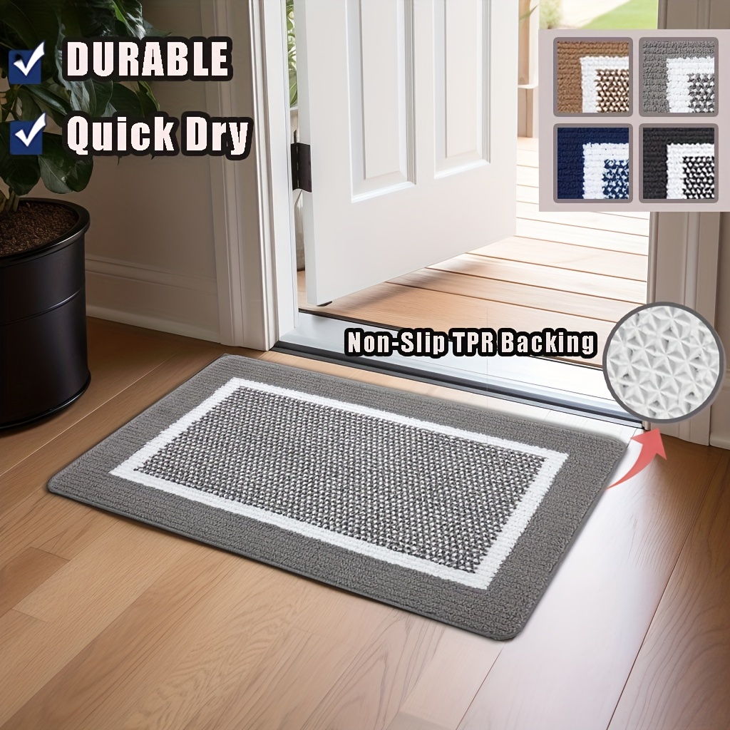 Waterproof And Dirt-resistant Indoor Door Mat For Home Entrance - Black And  White Non-slip Rug For Entryway And Welcome Entry - Perfect For Small Doors  And Entrances - Temu Germany
