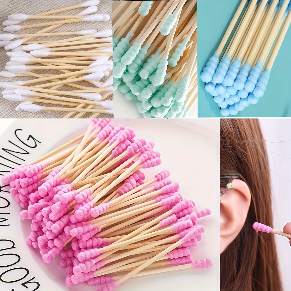 baby cotton swabs double tips ear and nose multifunctional cleaning stick  Bamboo Cotton Swab buds Makeup Cleaning Kid Baby