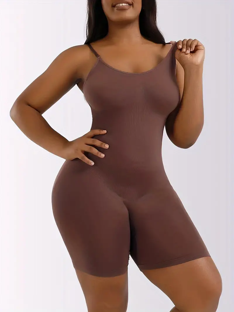 Seamless Solid Shaping Bodysuit Tummy Control Slimming - Temu