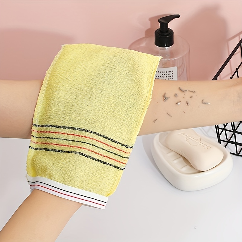 5 Pieces Beauty Skin Bath Wash Towel Long Exfoliating Nylon Bath Cloth  Towel, Magic Shower Washcloth for Body, 35 inches (5 Colors)