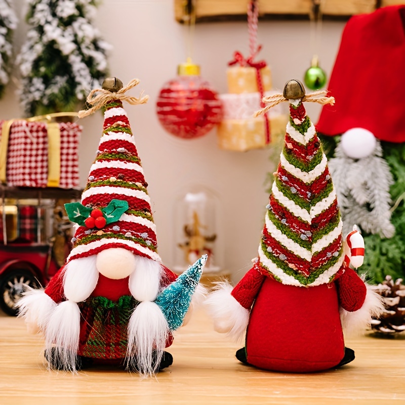 Gnome Christmas Decorations with Led Light, Handmade Plush Swedish Tomte  Gnomes, Scandinavian Santa Elf Table Ornaments, Nordic Nisse Figurine  Holiday Decor Gift 