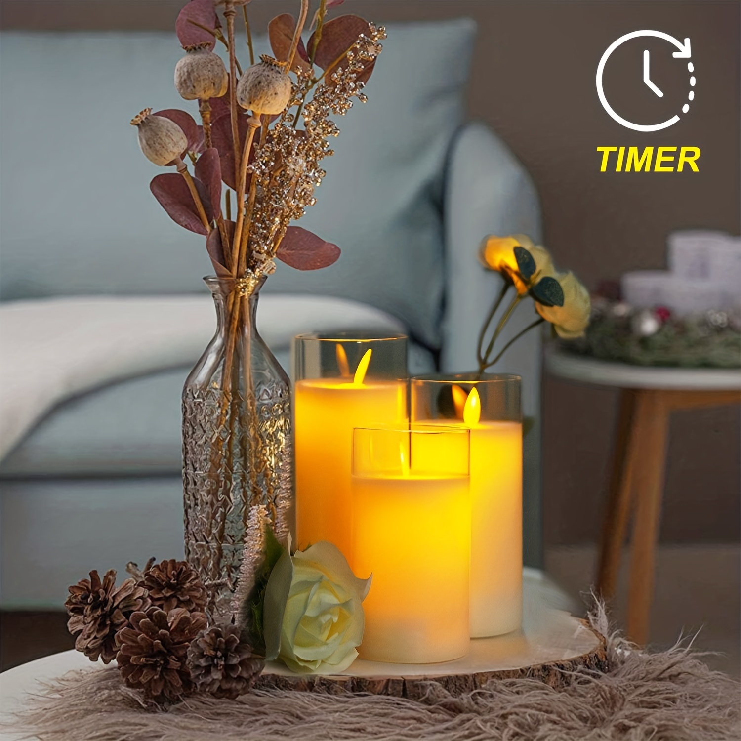 Electronic Flameless Candles Battery Extra Bright Ivory - Temu