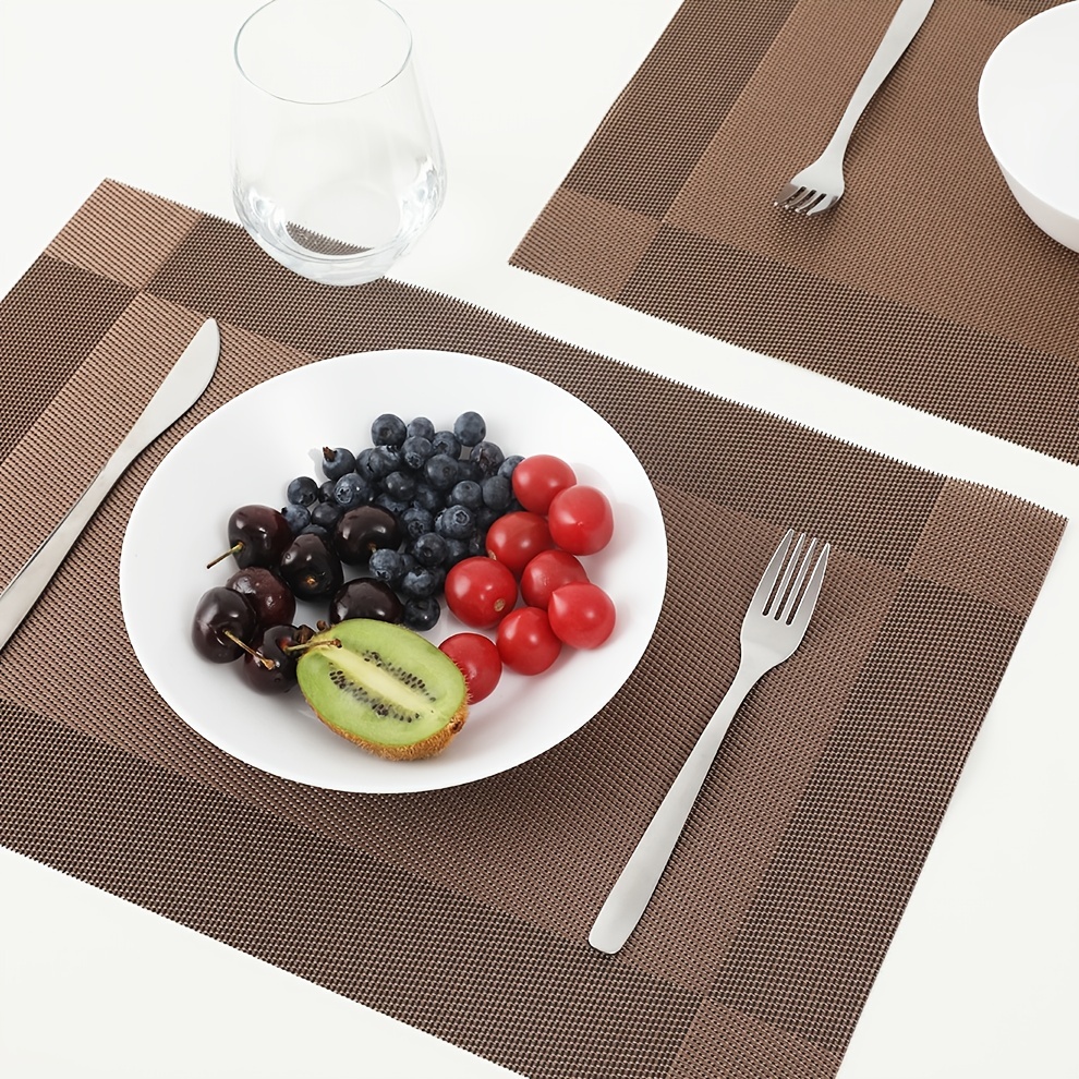 Plastic Placemats Table Mats Heat Resistant Placemats Dining - Temu