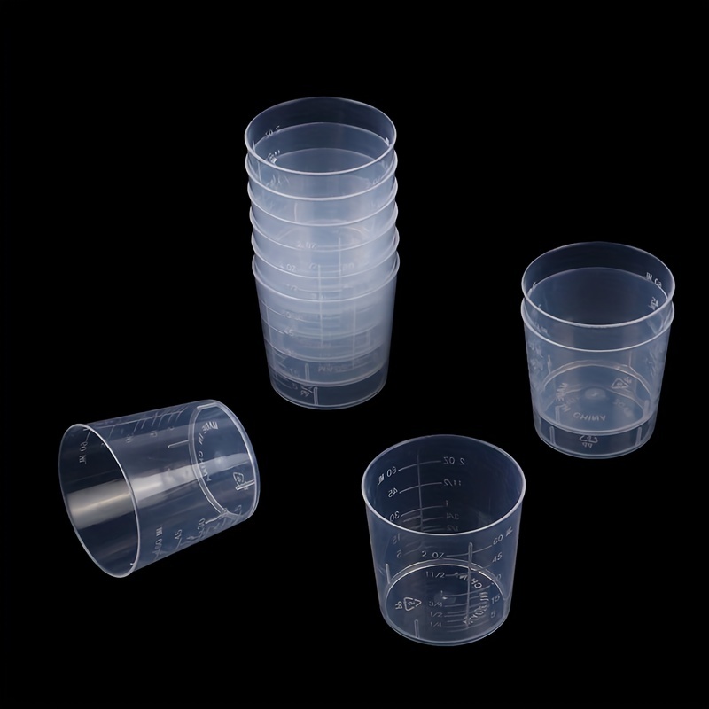 TIDTALEO 5pcs Beaker Glass Graduated Cups Clear Measuring Cups Glass Lab  Measuring Cup 50ml Measuring Cup Ml Measuring Cup for Liquid Measuring  Tools