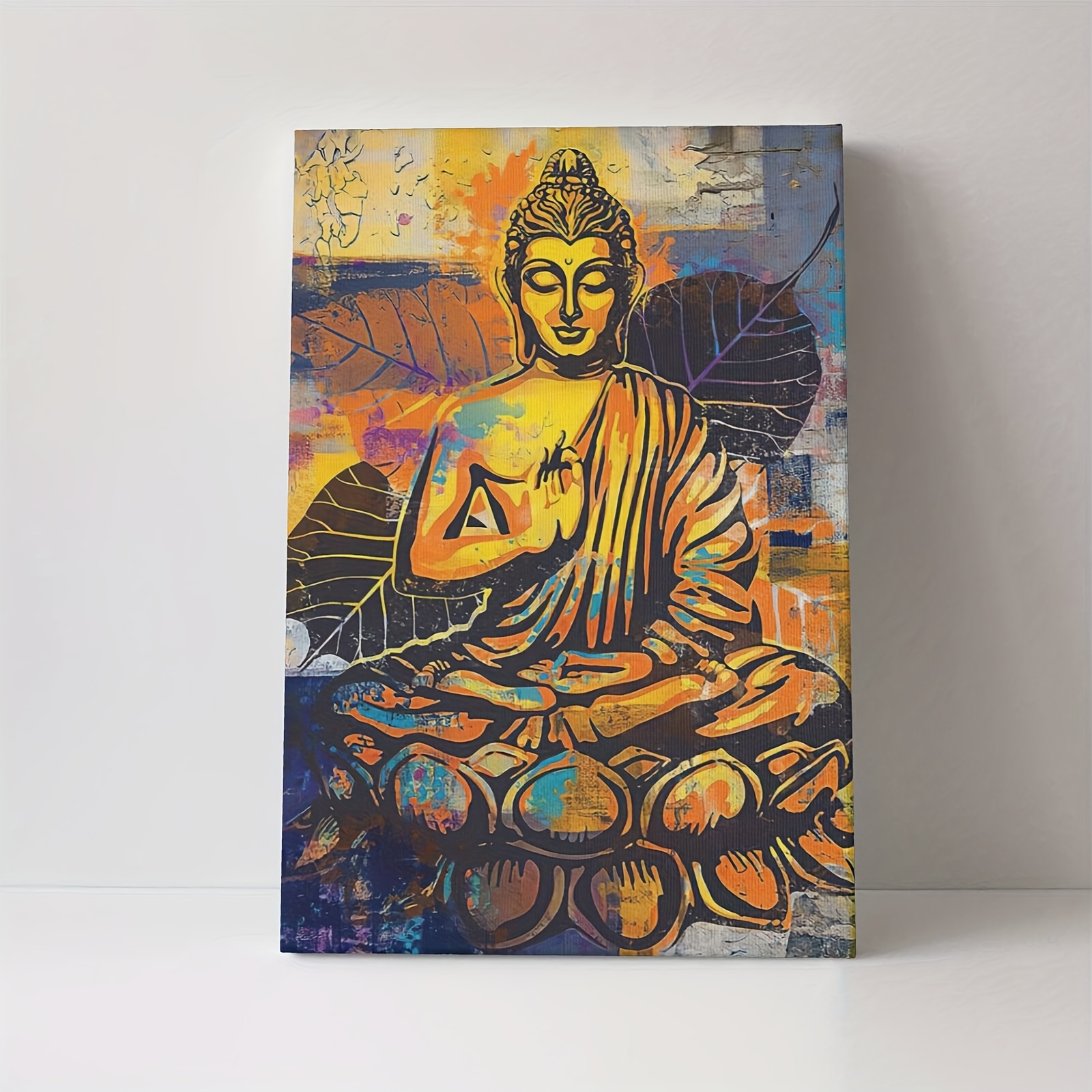 Cuadro Buda gris en 3 piezas