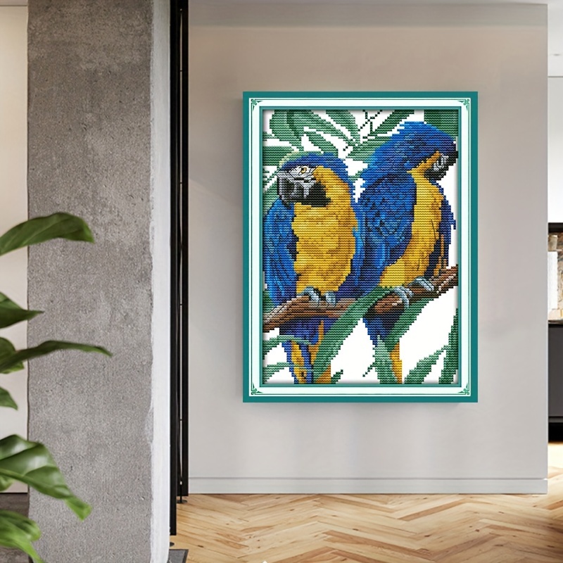 1 set diy cross stitch kit papağan desenli cross stitch - Temu Türkiye