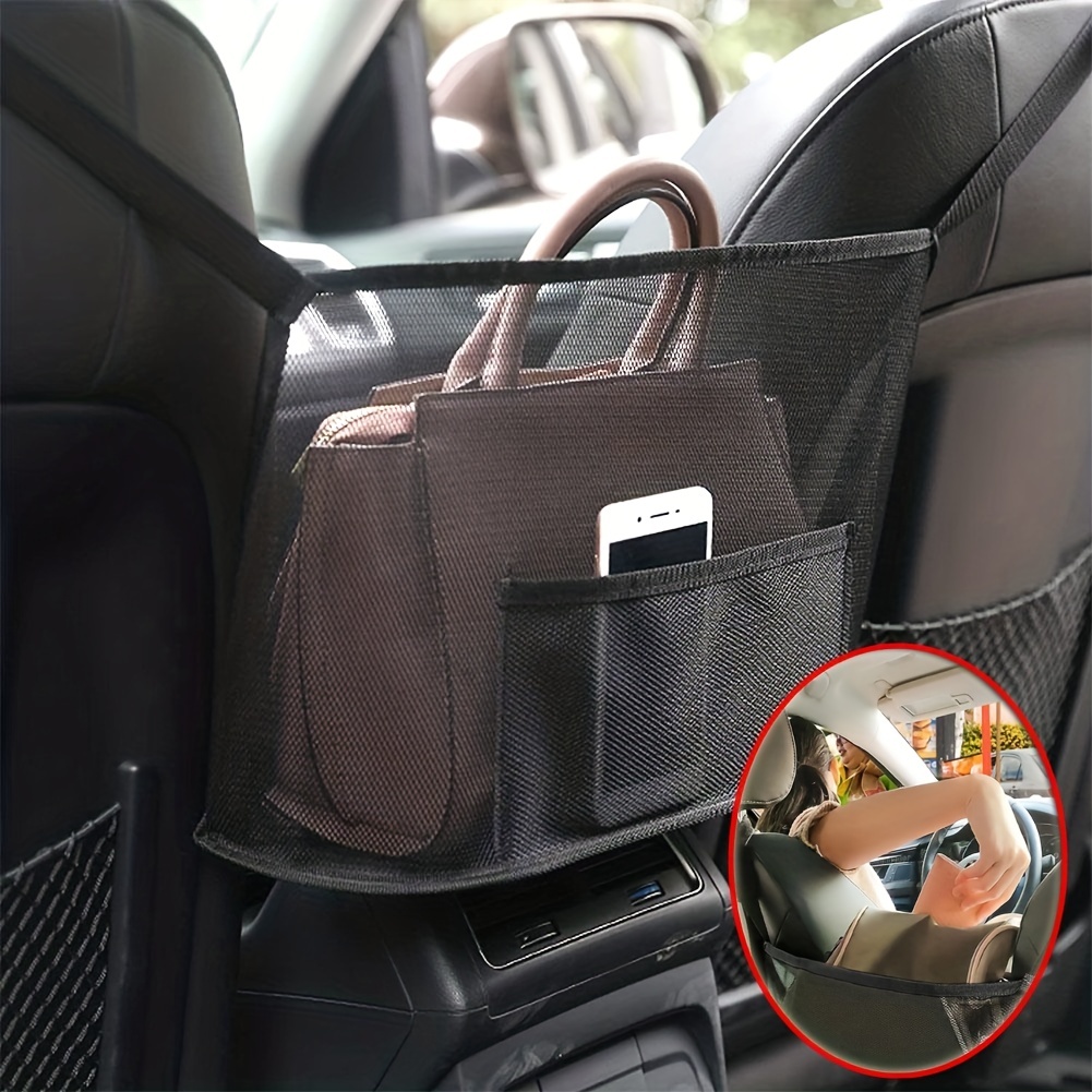Porte-sac à main de voiture, organisateur de dossier de siège en cuir sac  de siège avant de grande capacité