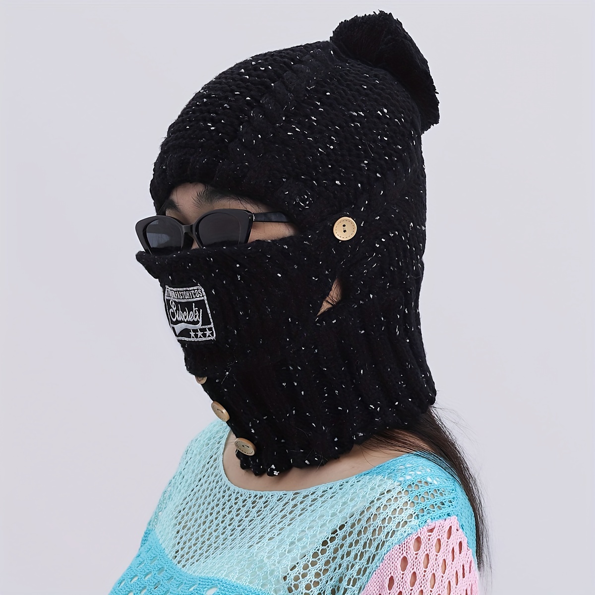 Balaclava Face Mask Ski Mask Windproof Warm Knitted - Temu