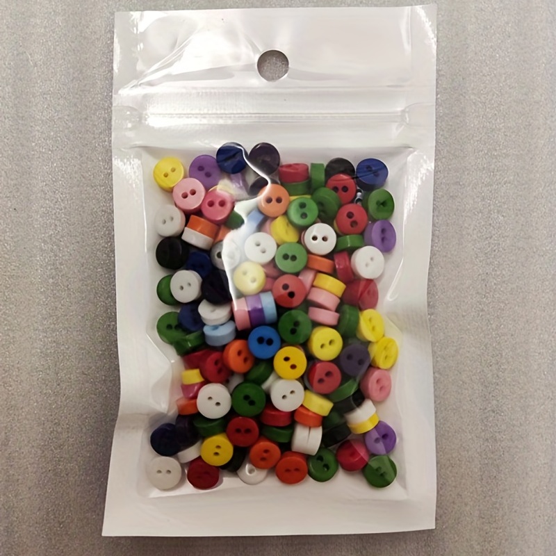 200Pcs/lot 6mm Round Resin Mini Tiny Buttons Sewing & Knitting