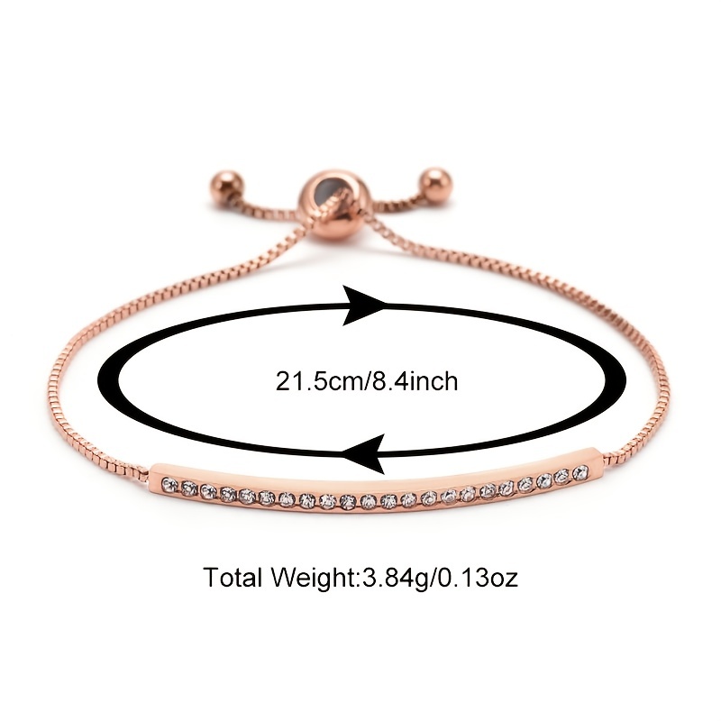 Classic Cubic Zirconia Tennis Bracelet Women Girls Plated - Temu