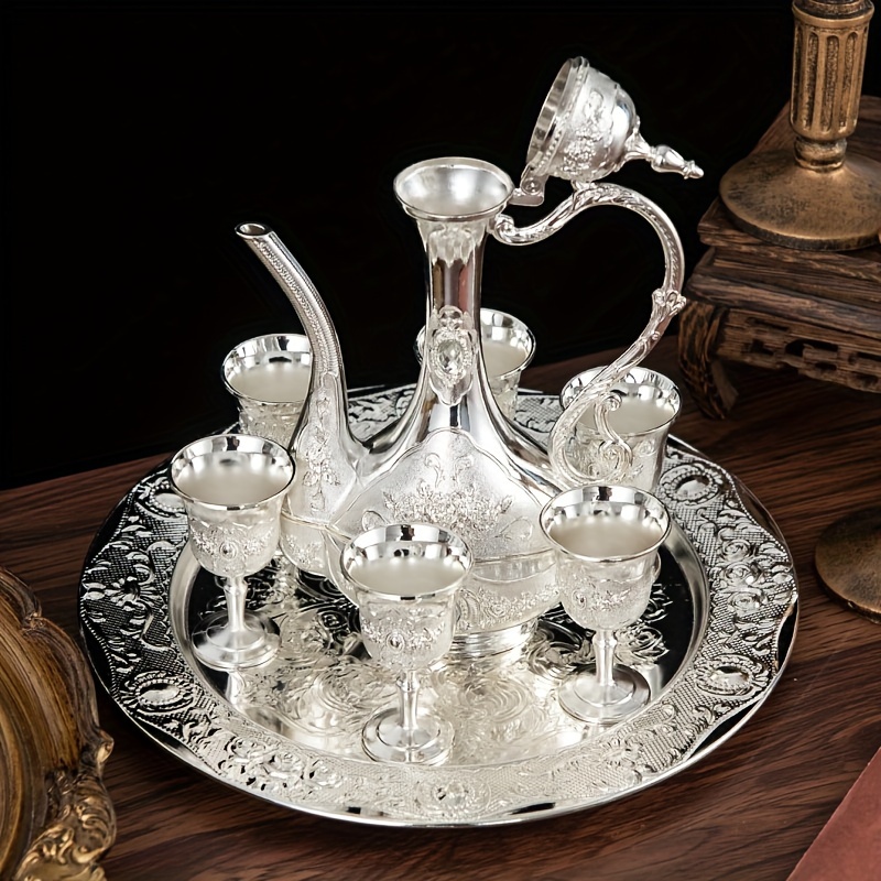 Vintage Metal Turkish Coffee Pot Set European Style Tea Set - Temu
