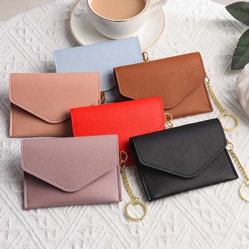 Fashion New Ladies Wallet Korean Version All-match Retro Ins Niche Design  Plaid Small and Exquisite Folding Short Coin Purse