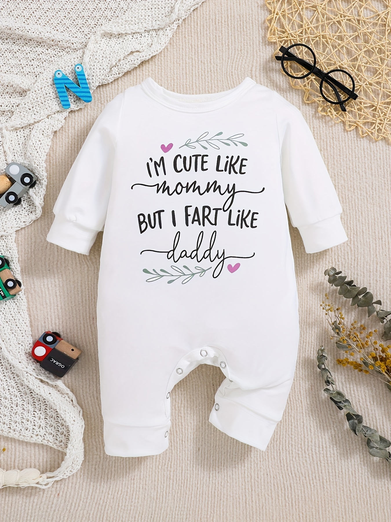 Baby Boys Girls Funny could Cuter Short Sleeve Round Neck - Temu