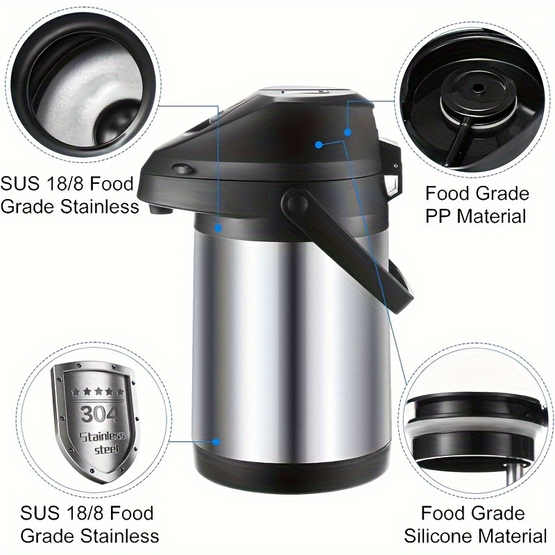 Insulated Thermal Hot and Cold Beverage Dispenser for Coffee/Hot