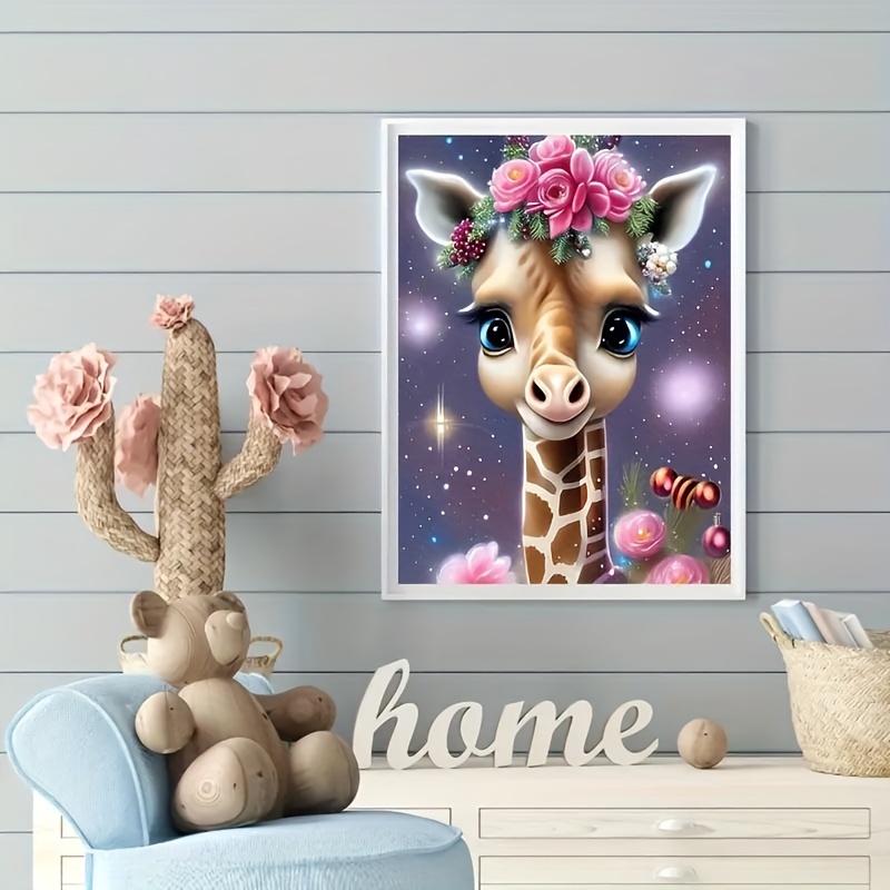 Diamond Painting For Adults, 5d Giraffe Full Artificial Diamond