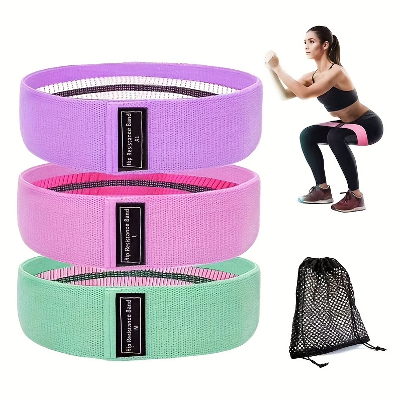 

3pcs Yoga Resistance Tension Bands, Non-slip Durable Fabric Fitness Stretching Rope, Workout Equipment For Yoga, Pilates, And Gym Exercises, Body Training
