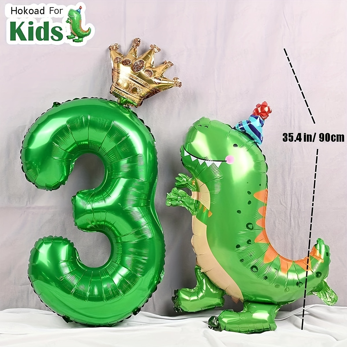 Decorazioni Compleanno Dinosauri, Dinosauri Compleanno Palloncini Numero 3,  Decorazioni Compleanno 3 Anno, Decorazione Palloncini Dinosauri Verdi per