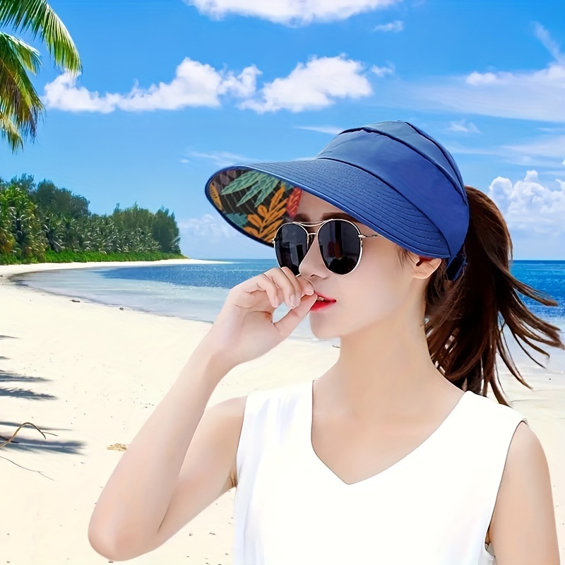 Sombrero Sol Visera Protección Solar Ala Ancha Mujer - Temu