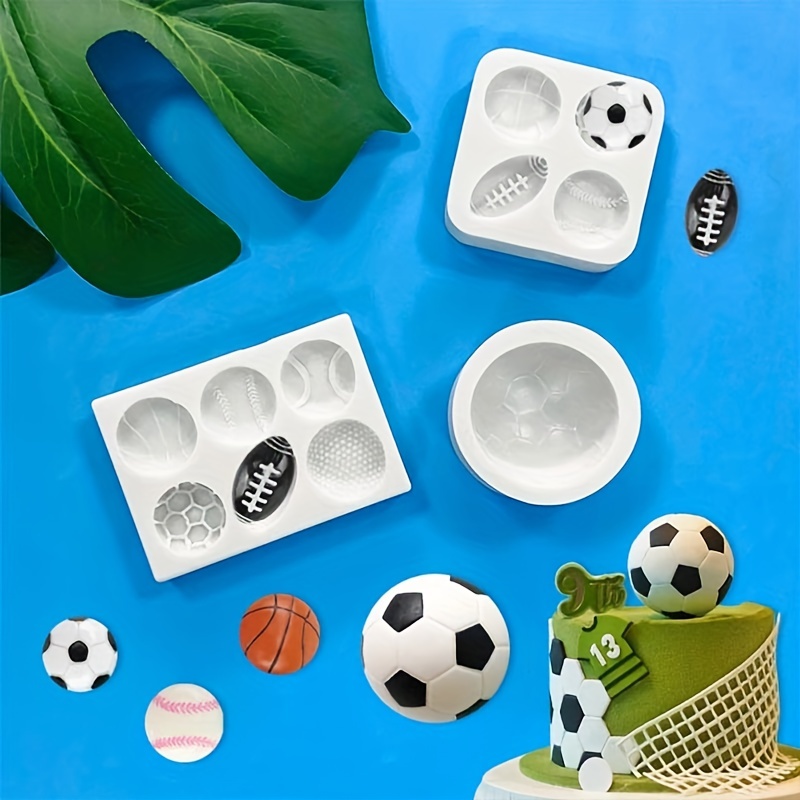 Silicone Soccer Ball Shaped Ice Mold, Football Ice Mold