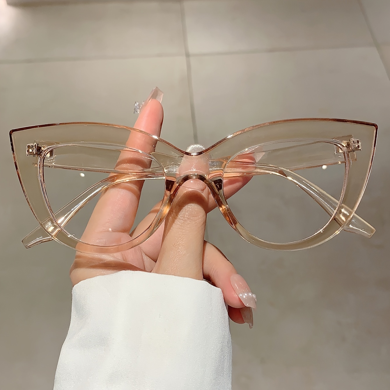 

Cat Eye Clear Lens Glasses Retro Candy Color Fashion Decorative Glasses Party Favors Spectacles For Women