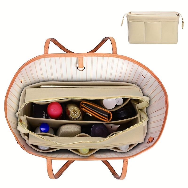 Handbag Organizer with Detachable Zipper Top Style for Neverfull MM and  Neverfull GM