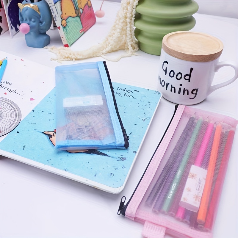 Simple Transparent Pen Bag Pencil Case Stationery Bag Exam - Temu