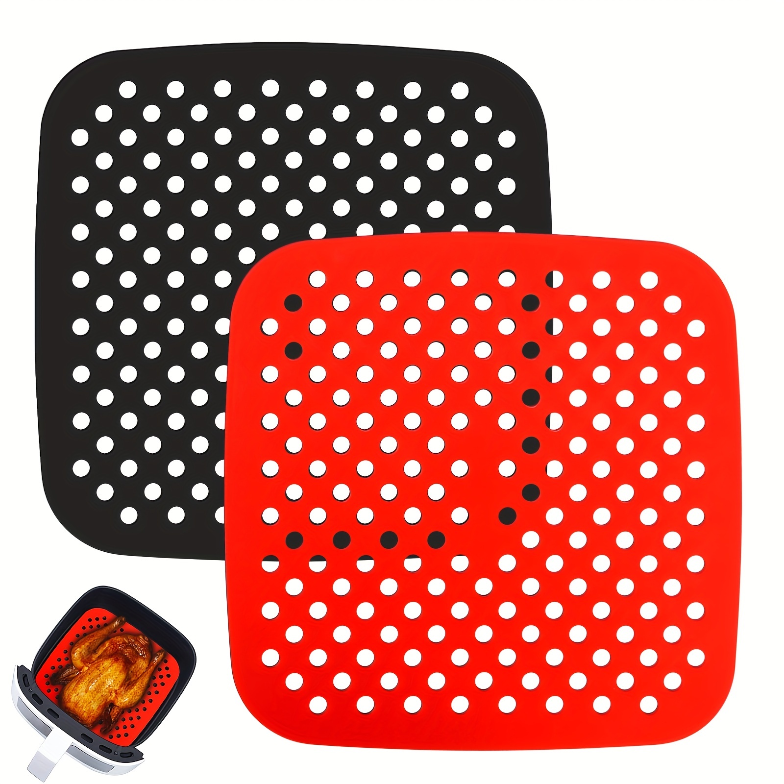 Silicone Placemat, Heat Resistant Air Fryer Pad, Felt Kitchen