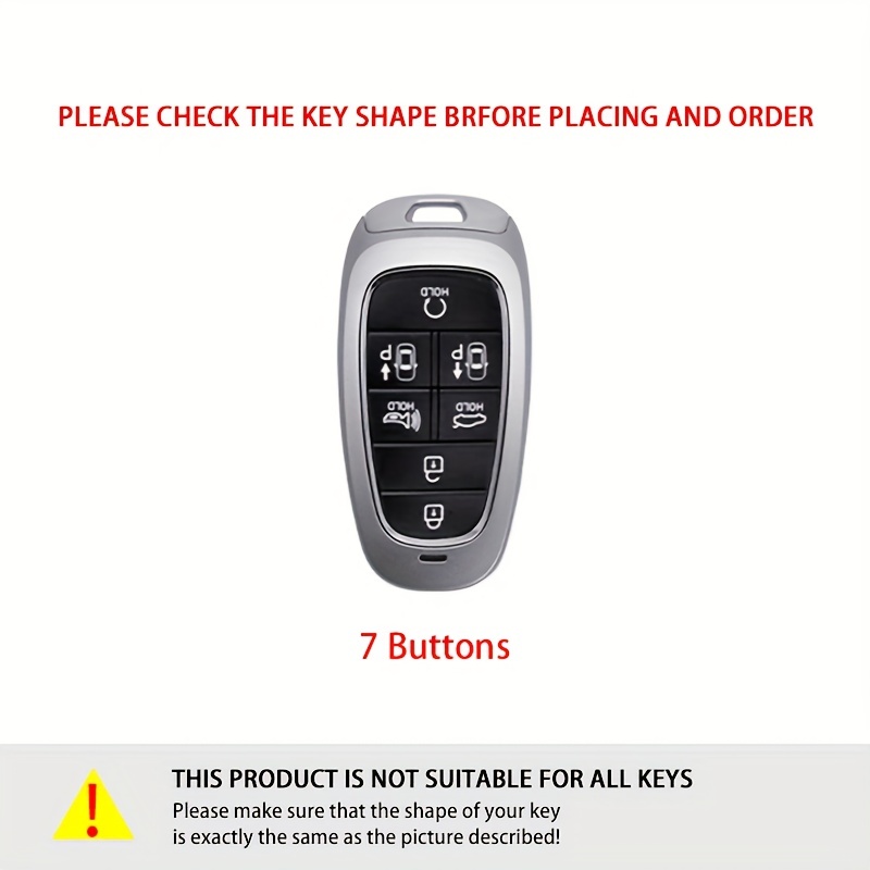 For 4 5 6 7 8 Buttons Key Fob Cover Case Fit for Solaris Sonata NEXO NX4  Grandeur Santa Fe Tucson Ioniq 2022 Palisade 2023 Remote Holder 