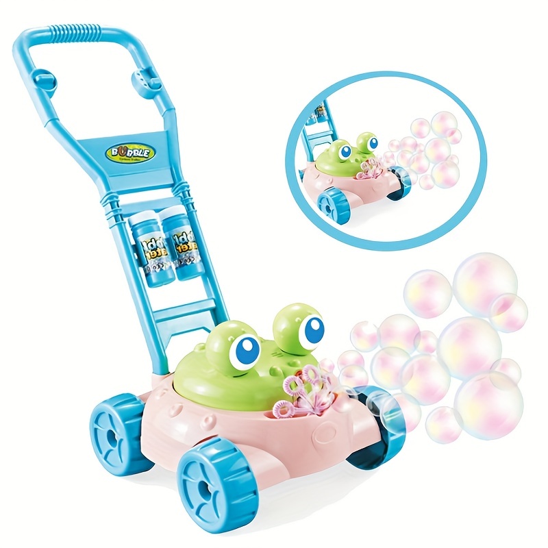 Hand Push Bubble Car Bubble Lawn Mower Outdoor Walker Push Toy