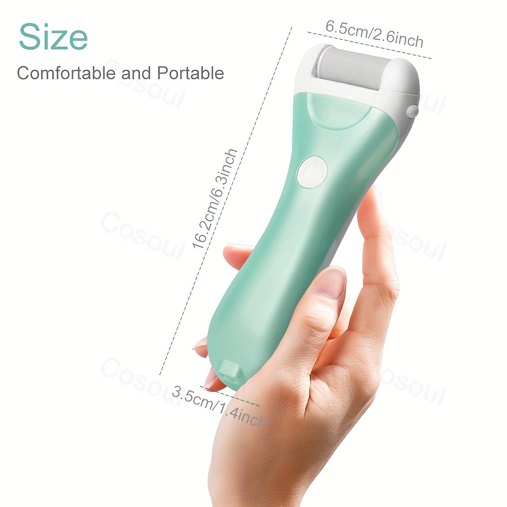 Callus Remover for Feet Electric,Rechargeable Foot File Hard Skin  Remover,Foot Scrubber Ddead Skin Remover with 3 Roller Heads,3  Speed,Battery Display