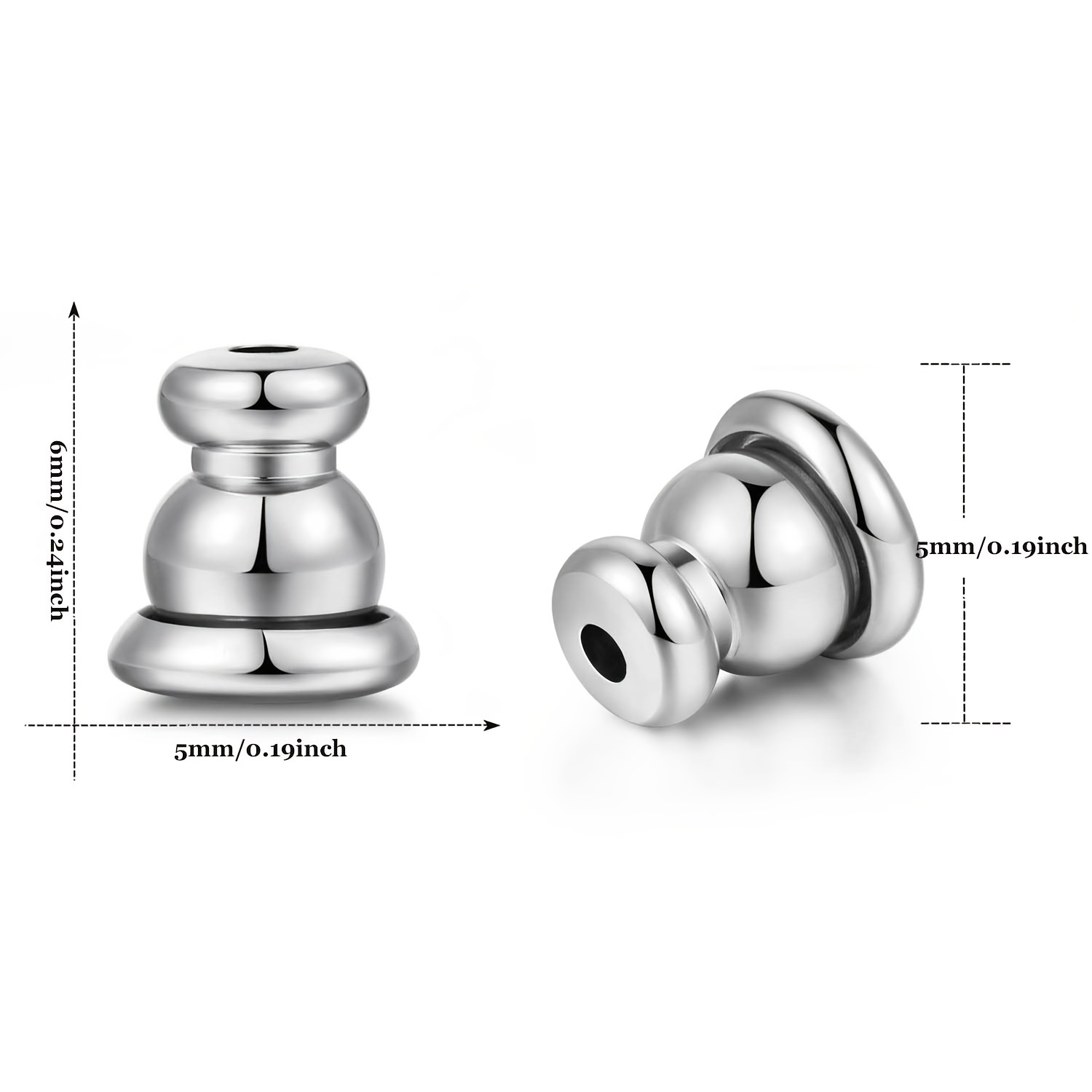 Stainless Steel Earring Backs Replacements Hypoallergenic - Temu