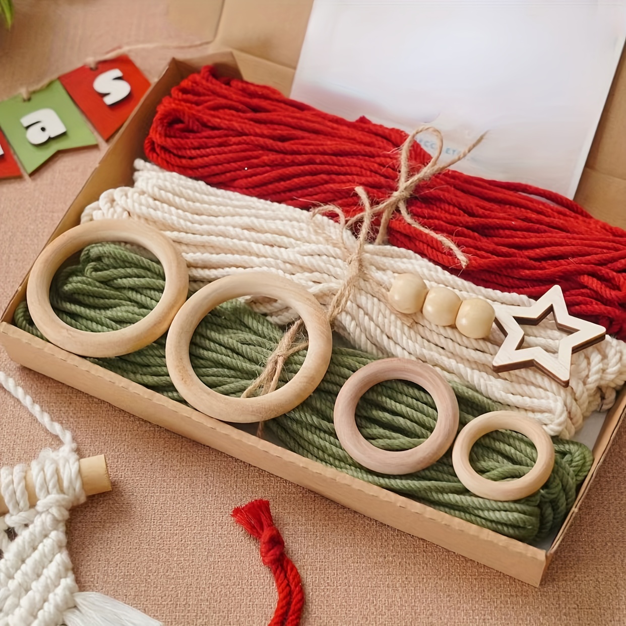 8pcs/set Kit Manualidades Adornos Kit Bricolaje Macramé Kits - Temu