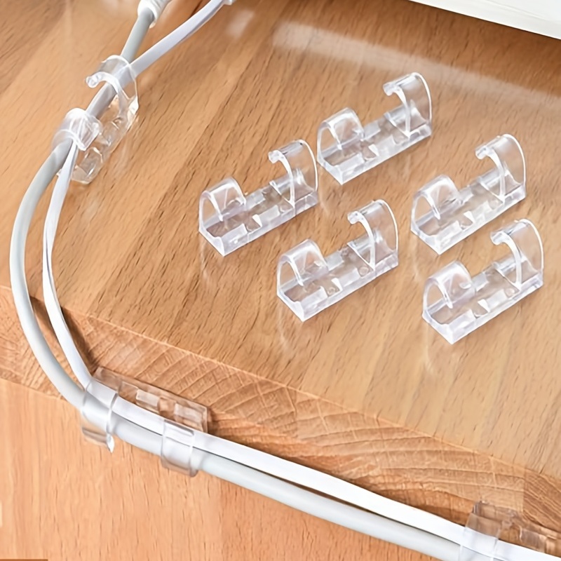 60 Stück Mini Kabelclips Selbstklebende Kabelklemmen Kabel Organizer Clips  Außen Kabelhalter Kabel Management Lichterkette Befestigung für Zuhause