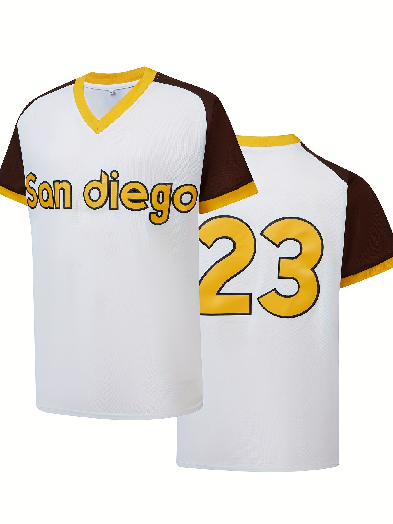 Men's San Diego #23 Baseball Jersey, Retro Classic Baseball Shirt,  Breathable Embroidery V Neck Pullover Sports Uniform For Training  Competition Party - Temu