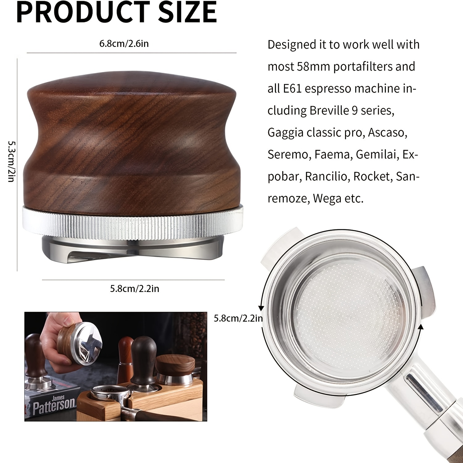 Adjustable Depth Espresso Coffee Tamper Stainless Steel - Temu