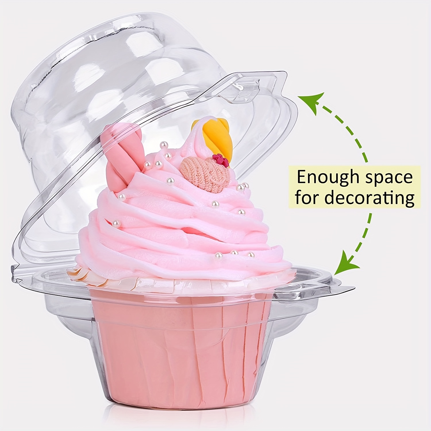 Porta cupcake individuale, Cupcake singolo a cupola di plastica