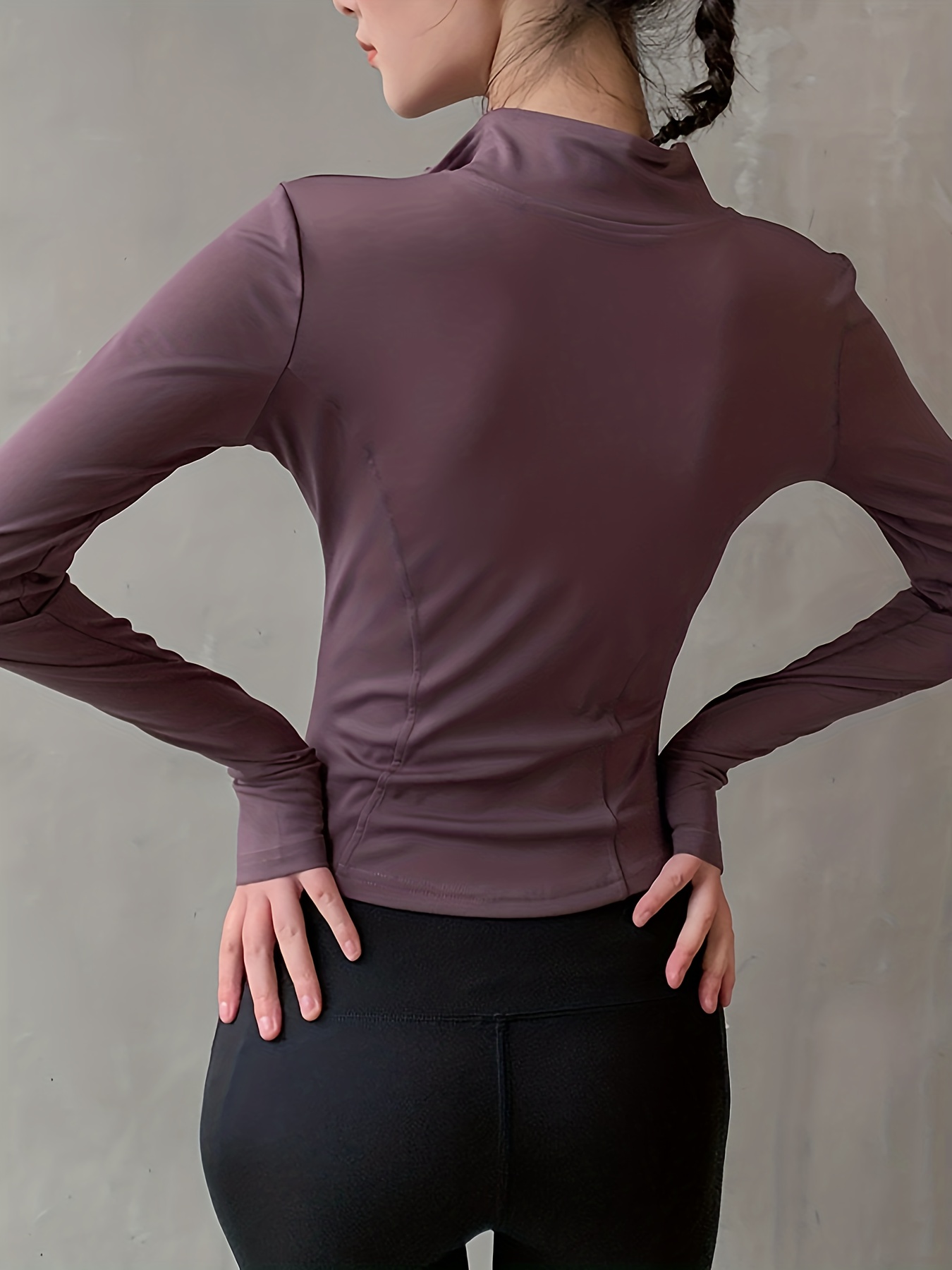 Women's Lightweight Workout Jacket Full-zip Long Sleeve Yoga Sportswear  Quick Dry Running Fitness Tops Outwear 
