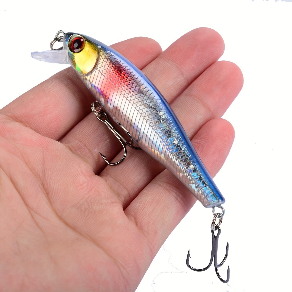 Codaicen Fishing jerkbaits for Bass - Hard Bait Floating Minnow Lure -  Realistic Fishing Lures - Swimbait Fishing Bait - Crankbait Vibrating  Rattling Balls Floating Jerkbait Lures (Set of Four)